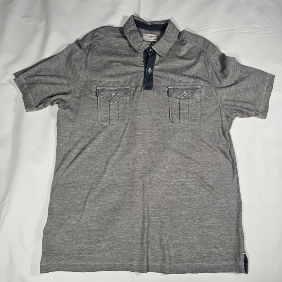 Tommy Bahama Other - Tommy Bahama Jeans Island Modern Fit Polo Shirt Men Medium Gray Pima Cotton